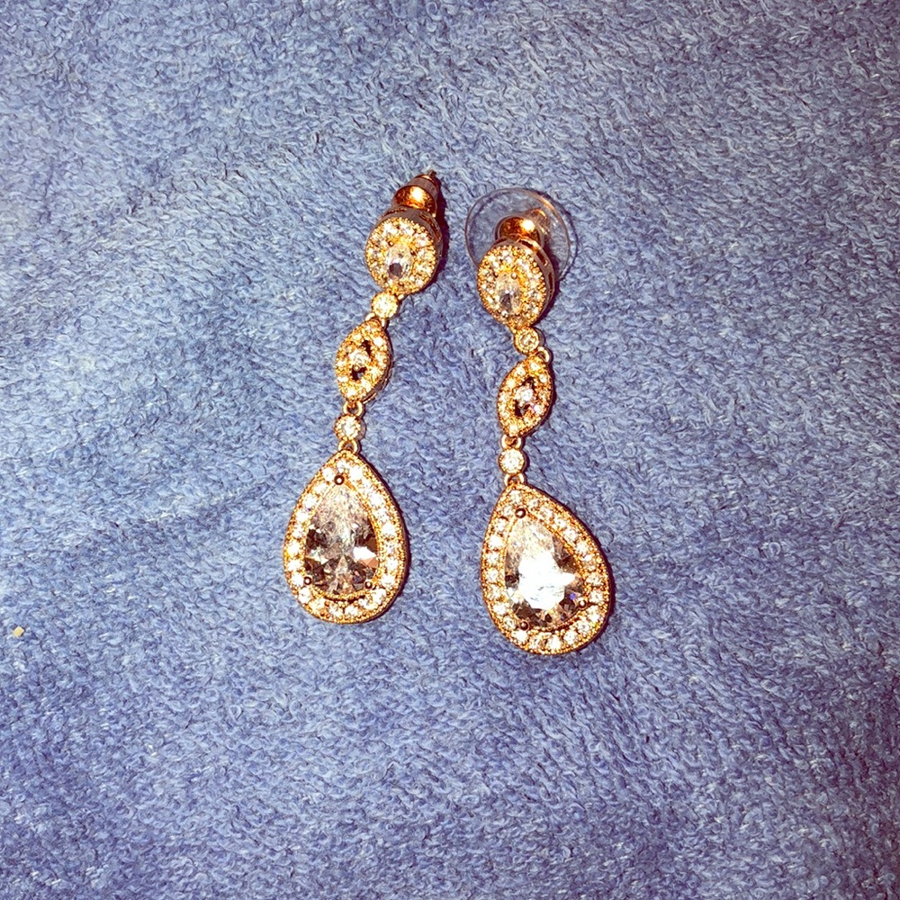 Beautiful diamond drop earrings